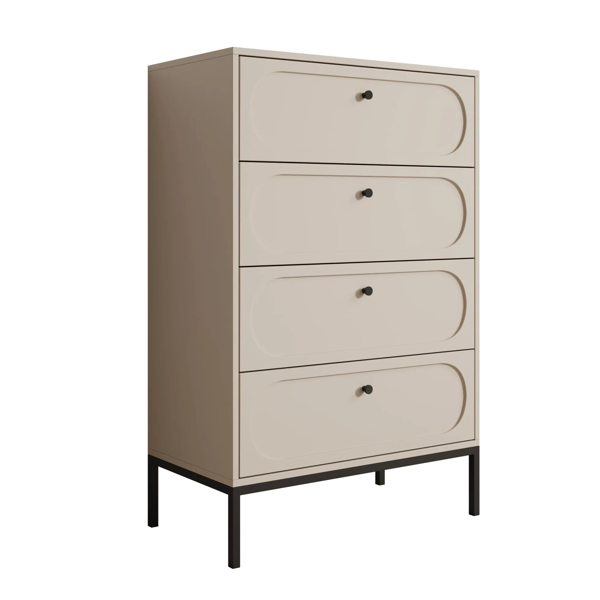 Montserrat - Ladekast met 4 lades - Beige - 80x40x115 cm