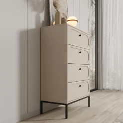 Montserrat - Ladekast met 4 lades - Beige - 80x40x115 cm