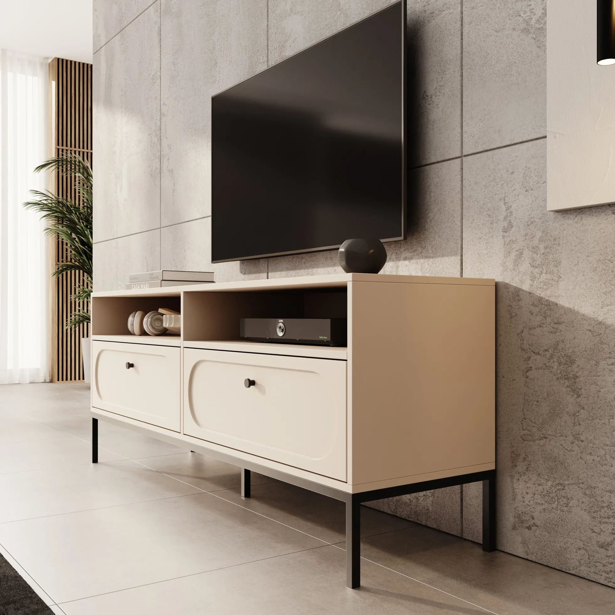Montserrat - TV-Meubel - Beige - 150x40x60 cm