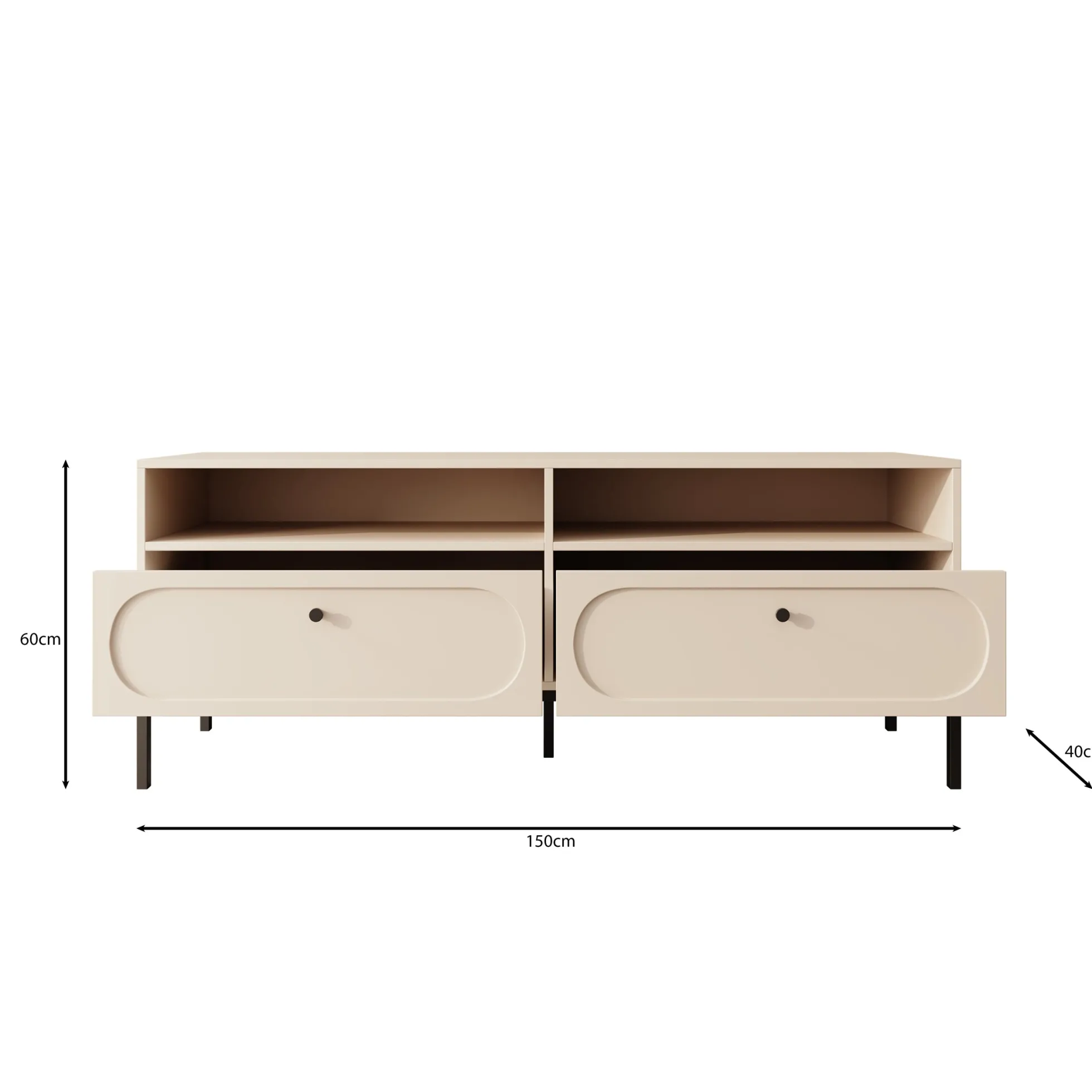 Montserrat - TV-Meubel - Beige - 150x40x60 cm