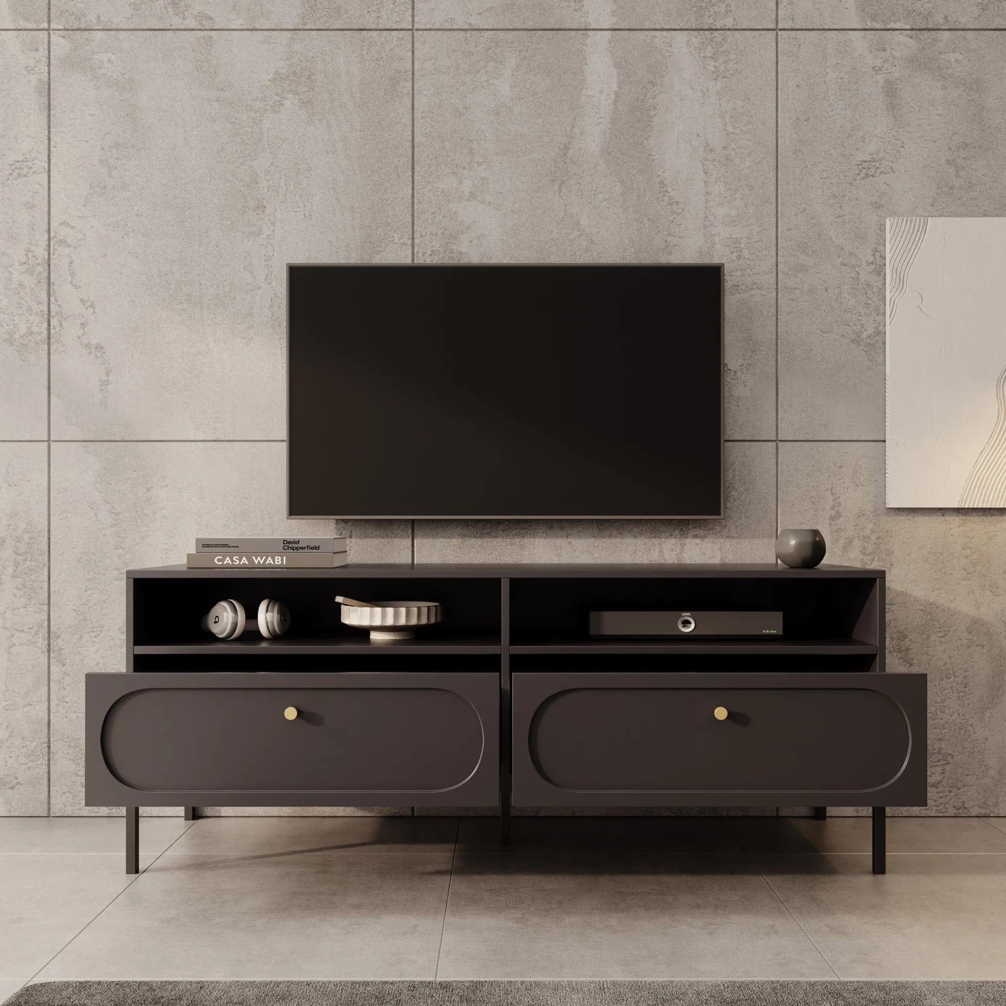 Montserrat - TV-Meubel - Zwart - 150x40x60 cm