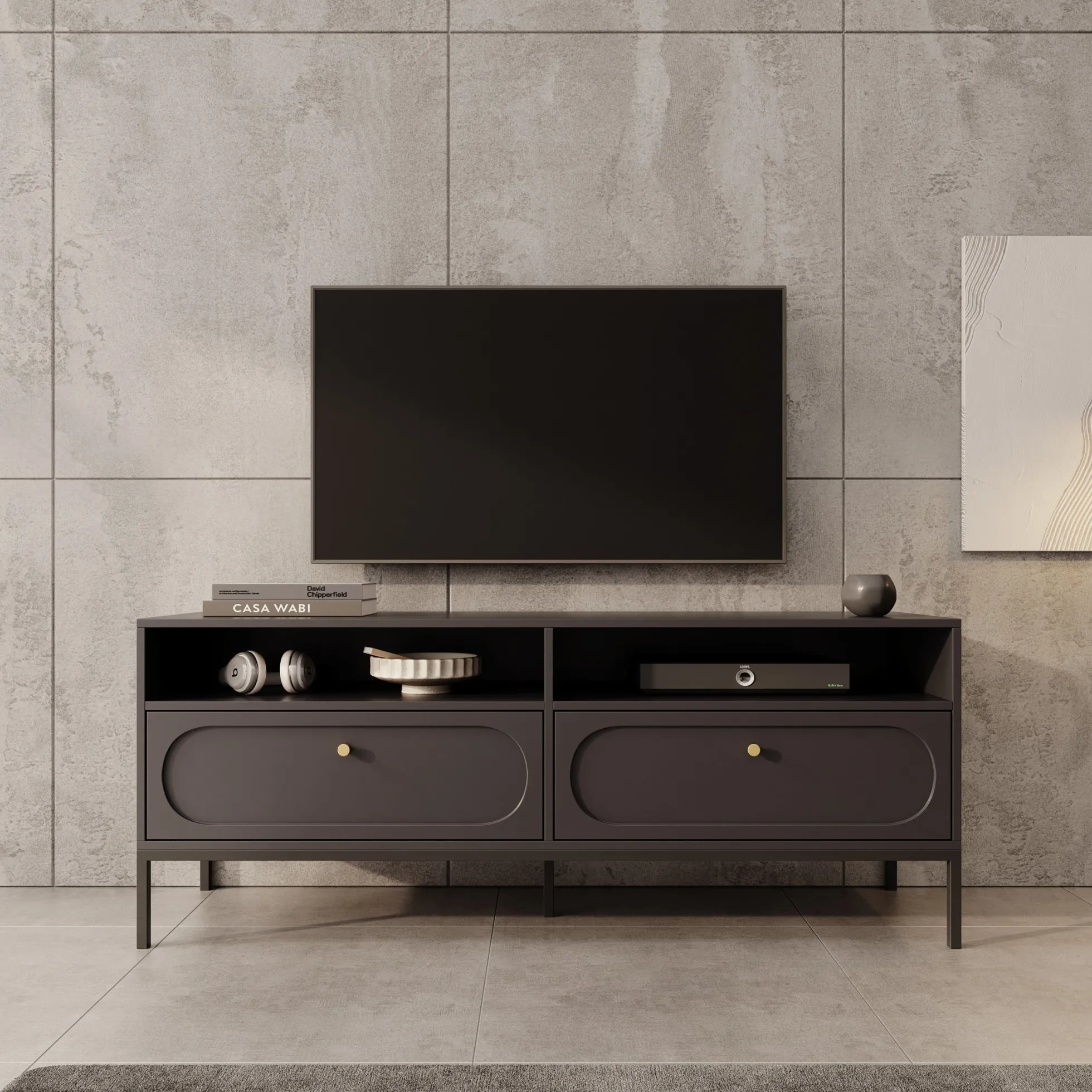 Montserrat - TV-Meubel - Zwart - 150x40x60 cm