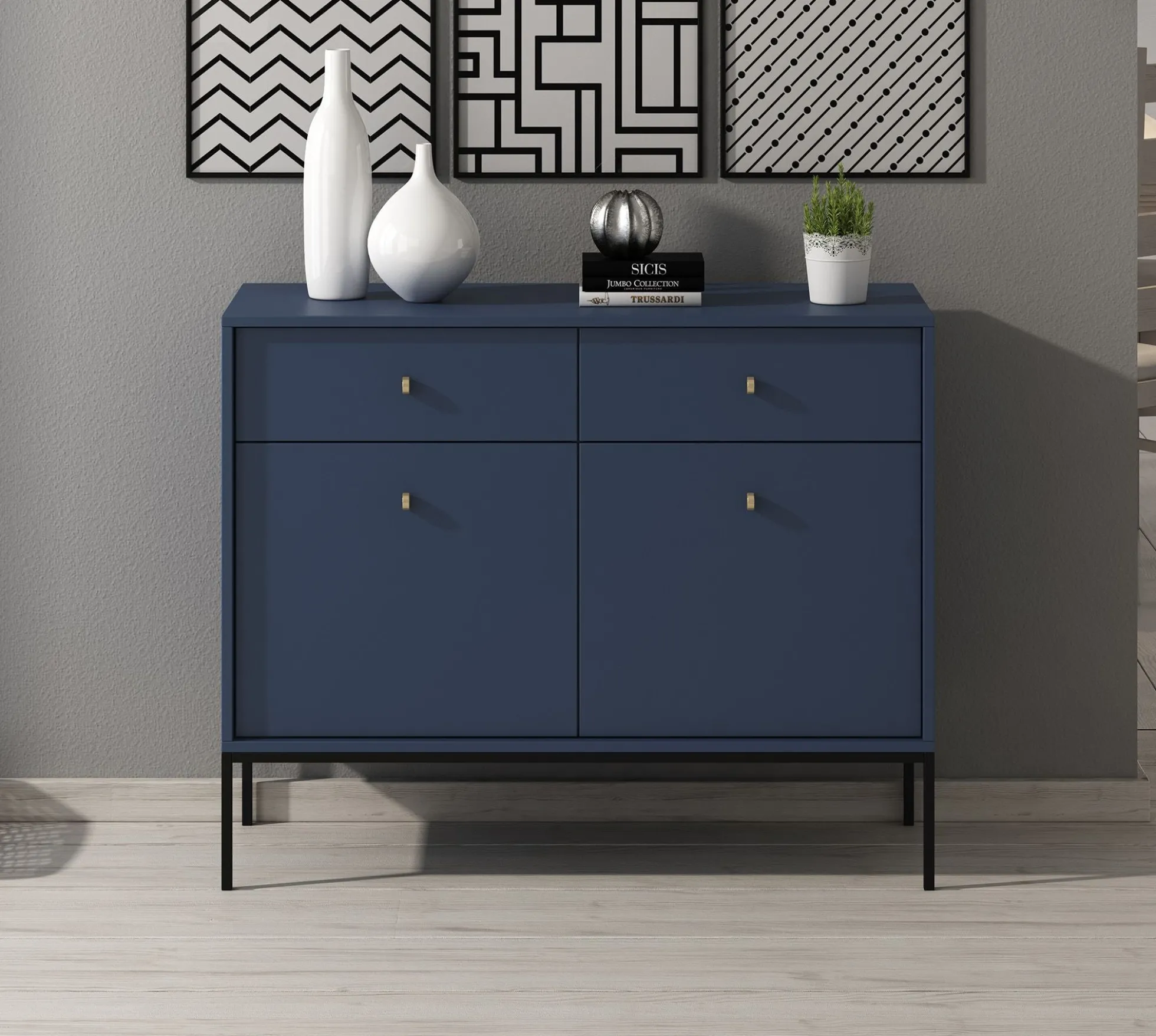 Moreno - Dressoir - Blauw - 104x39x83 cm