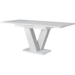 Moris - Eetkamertafel - Wit/marmerlook - 120x80x75 cm