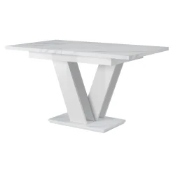 Moris - Eetkamertafel - Wit/marmerlook - 120x80x75 cm