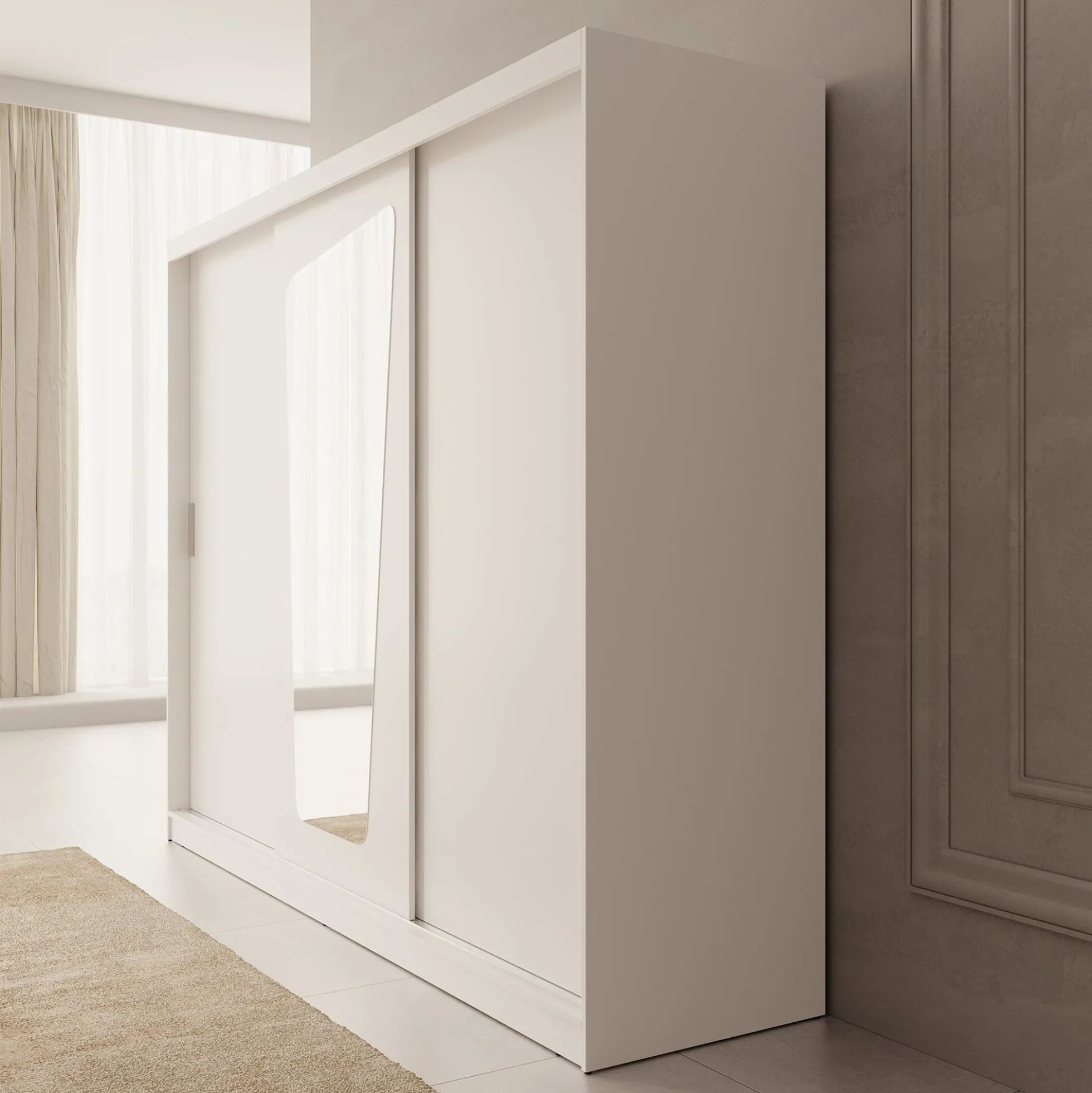 Moyo - Kledingkast met 3 schuifdeuren - Wit - 250x62x200 cm