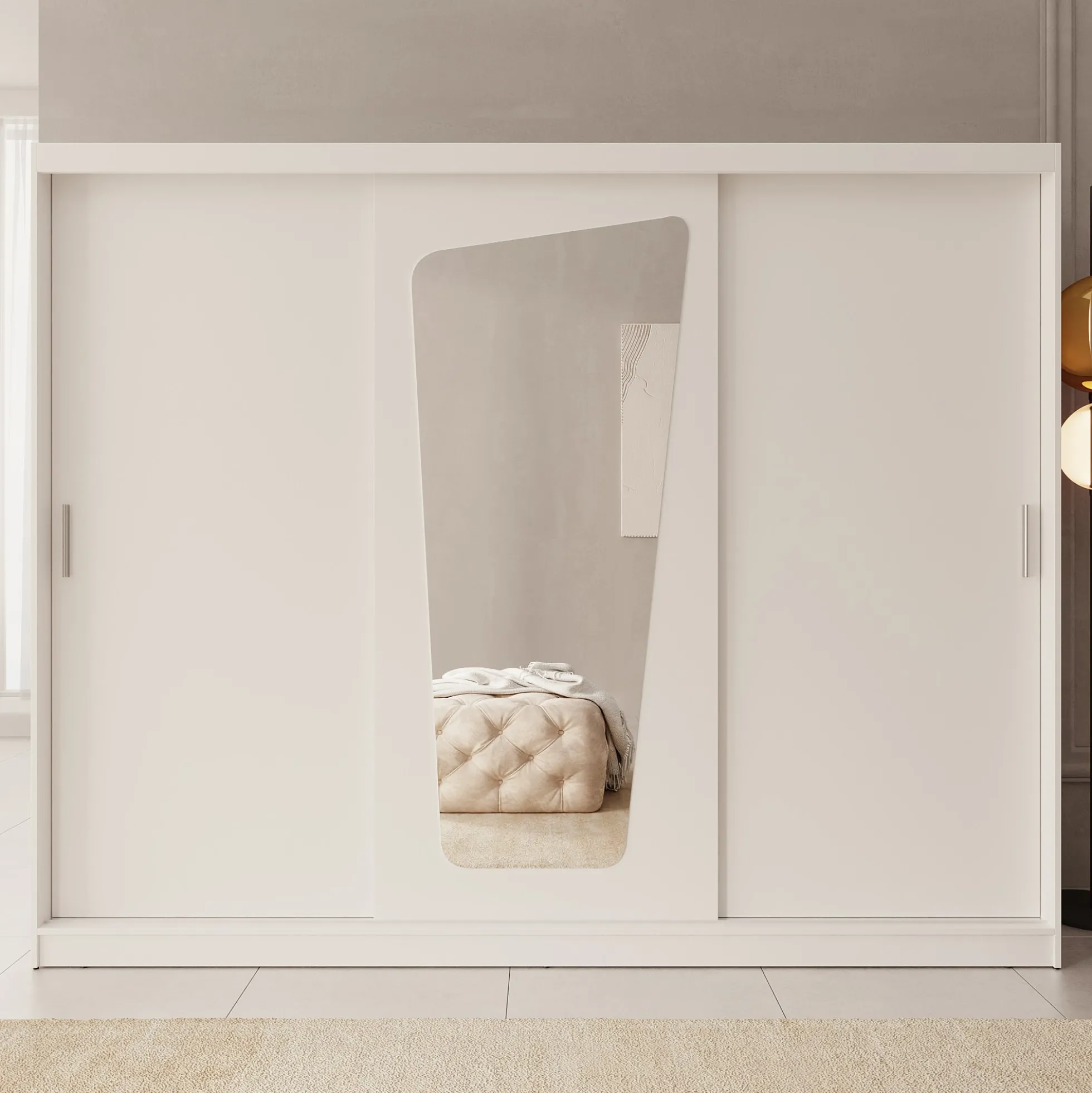 Moyo - Kledingkast met 3 schuifdeuren - Wit - 250x62x200 cm