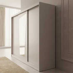 Moyo - Kledingkast met 3 schuifdeuren - Beige - 250x62x200 cm