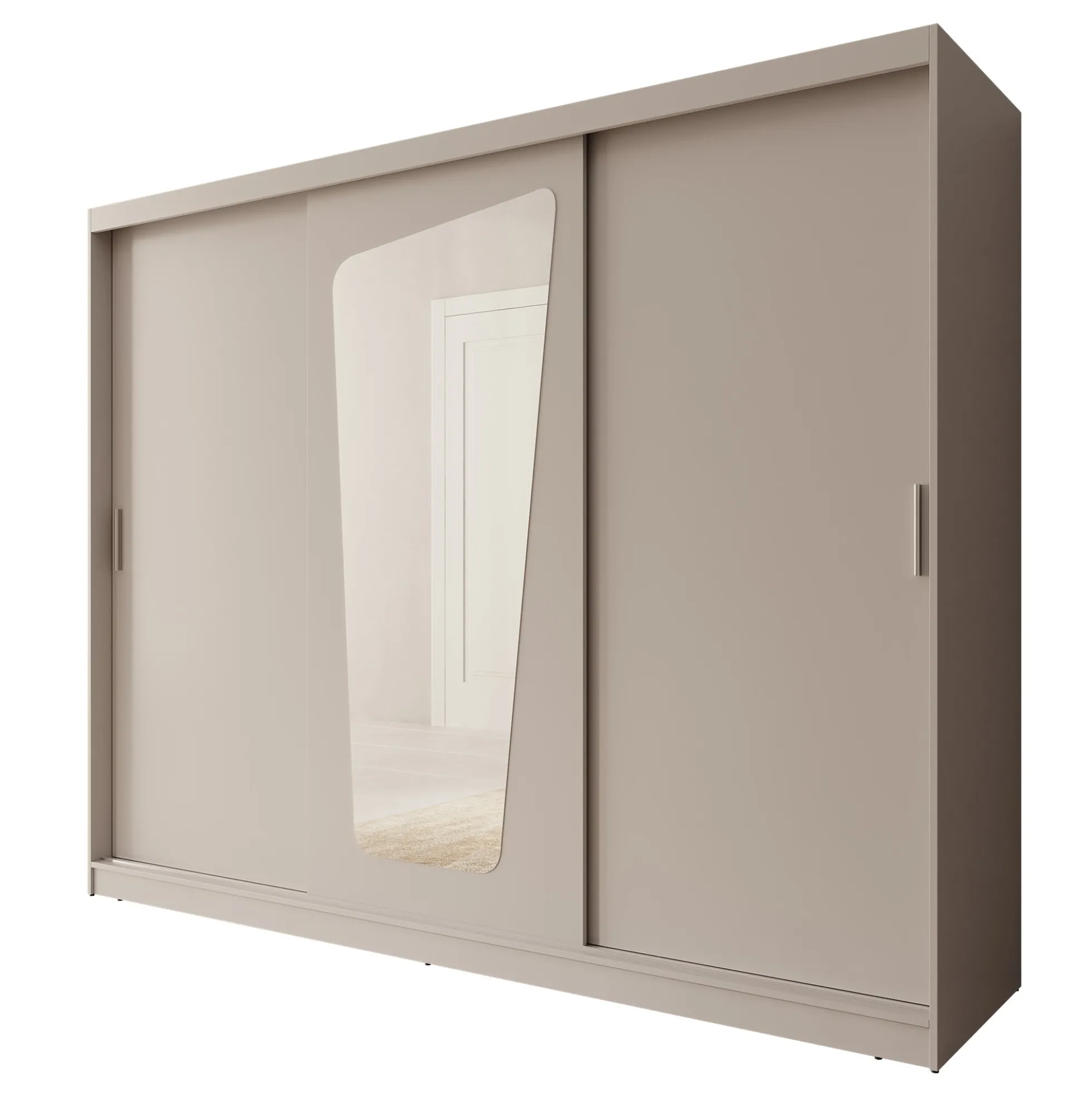 Moyo - Kledingkast met 3 schuifdeuren - Beige - 250x62x200 cm