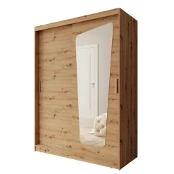 Moyo - Kledingkast met 2 schuifdeuren - Eikenpatroon - 150x62x200 cm