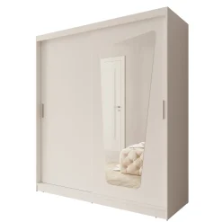 Moyo - Kledingkast met 2 schuifdeuren - Wit - 180x62x200 cm