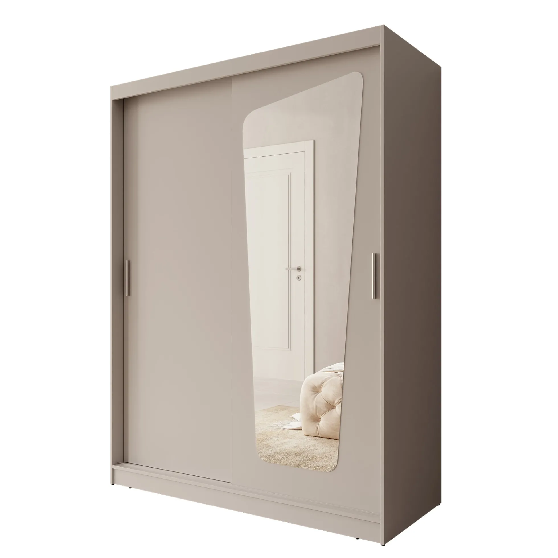 Moyo - Kledingkast met 2 schuifdeuren - Beige - 150x62x200 cm