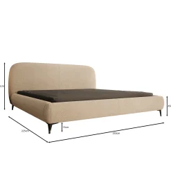 Muralla - Tweepersoonsbed - Beige teddystof - 200x200 cm