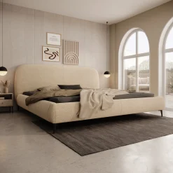 Muralla - Tweepersoonsbed - Beige teddystof - 200x200 cm