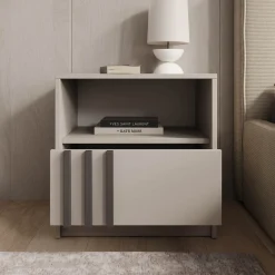Nauru - Nachtkastje - Beige - 51x38x52 cm