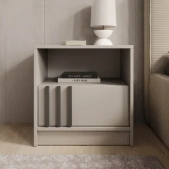 Nauru - Nachtkastje - Beige - 51x38x52 cm