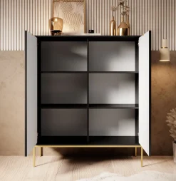 Navil 2 - Dressoir - Zwart - 104x39x125 cm