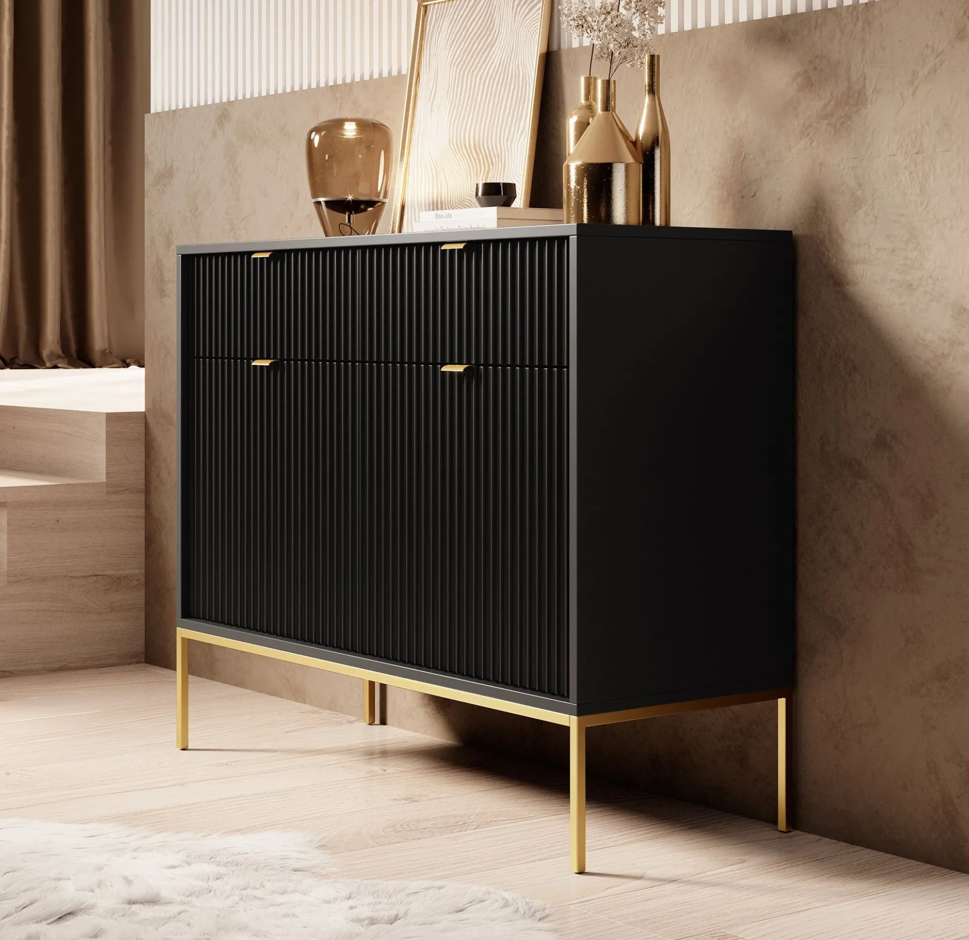 Navil 2 - Dressoir - Zwart - 104x39x83 cm