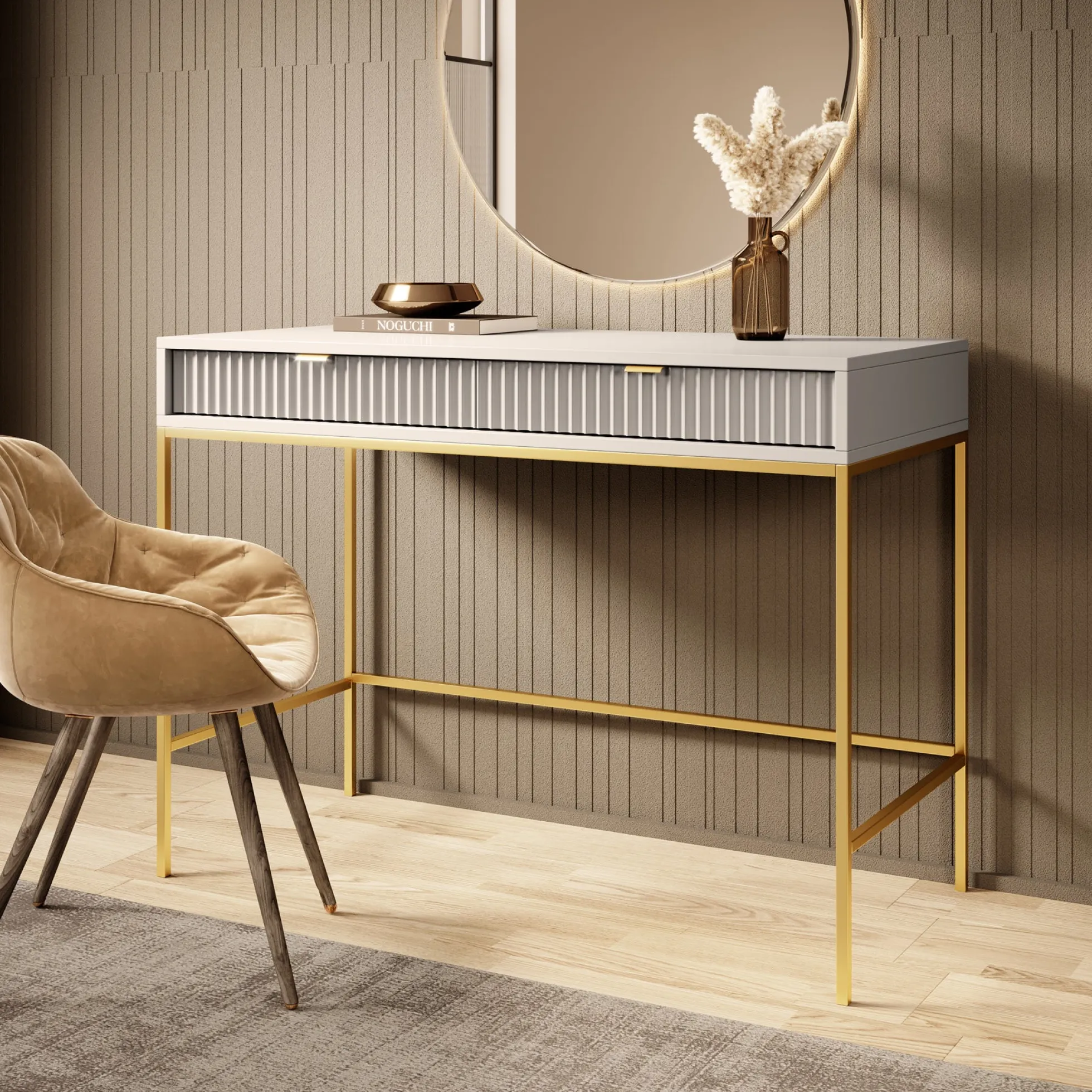 Navil 2 - Kaptafel - Beige - 104x50 cm