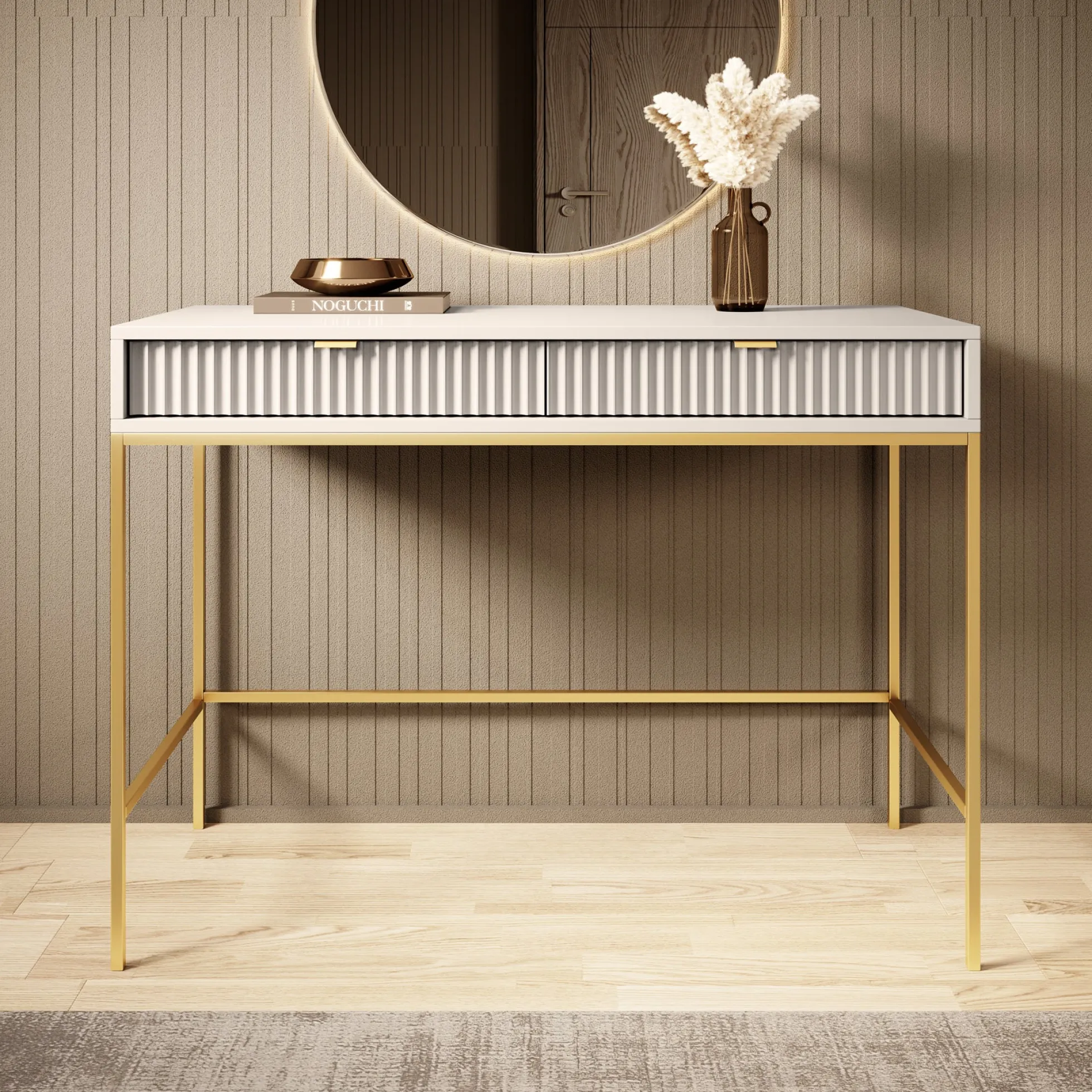 Navil 2 - Kaptafel - Beige - 104x50 cm