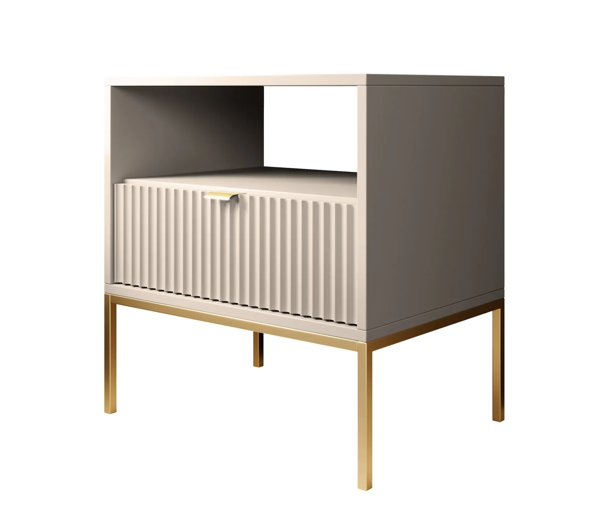 Navil 2 - Nachtkastje - Beige - 54x39x56 cm