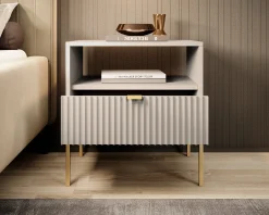 Navil 2 - Nachtkastje - Beige - 54x39x56 cm