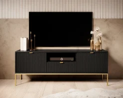 Navil 2 - TV-Meubel - Zwart - 154x39x56 cm