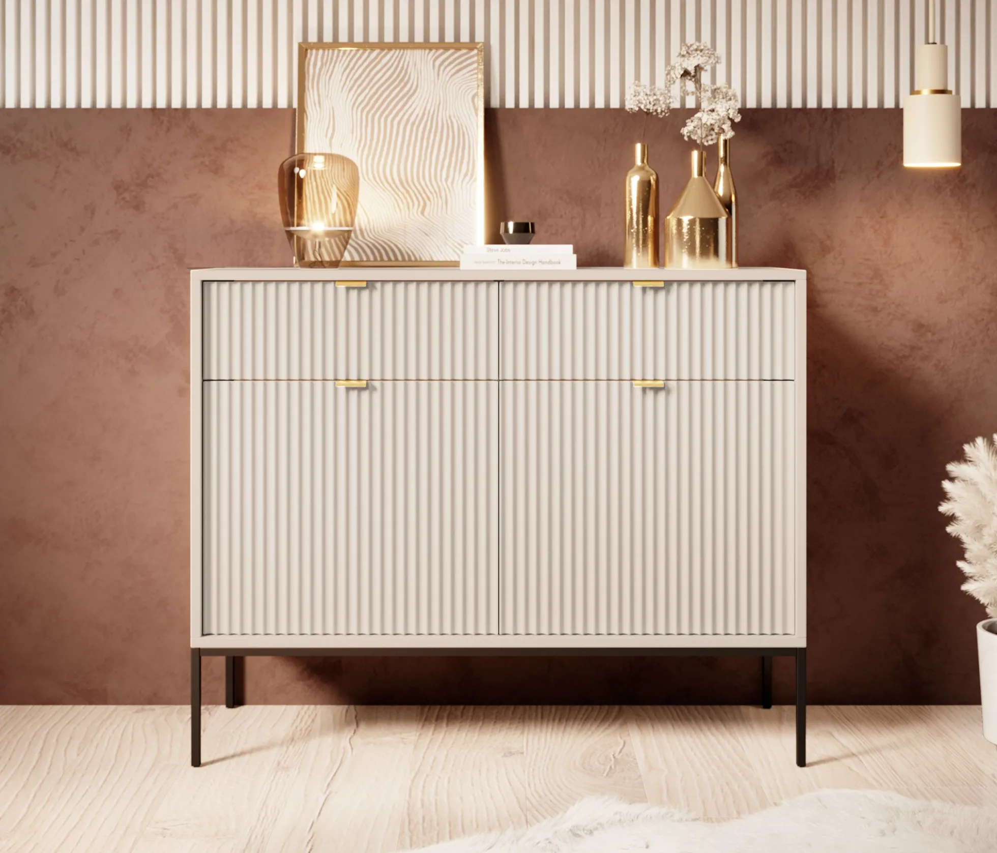 Navil - Dressoir - Beige - 104x39x83 cm
