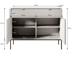 Navil - Dressoir - Beige - 104x39x83 cm