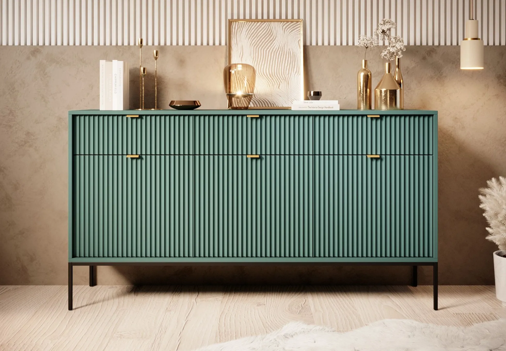 Navil - Dressoir - Groen - 154x39x83 cm