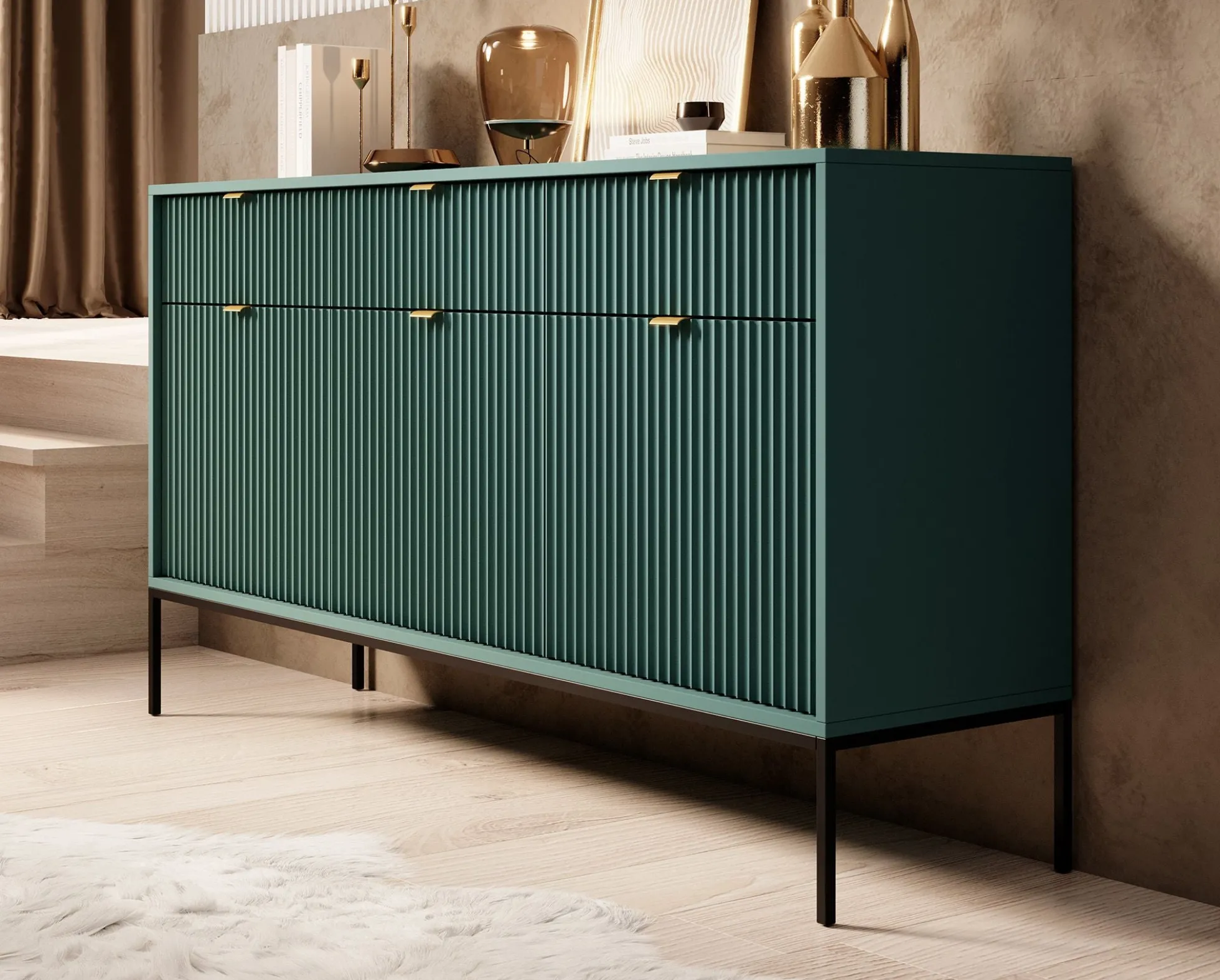 Navil - Dressoir - Groen - 154x39x83 cm