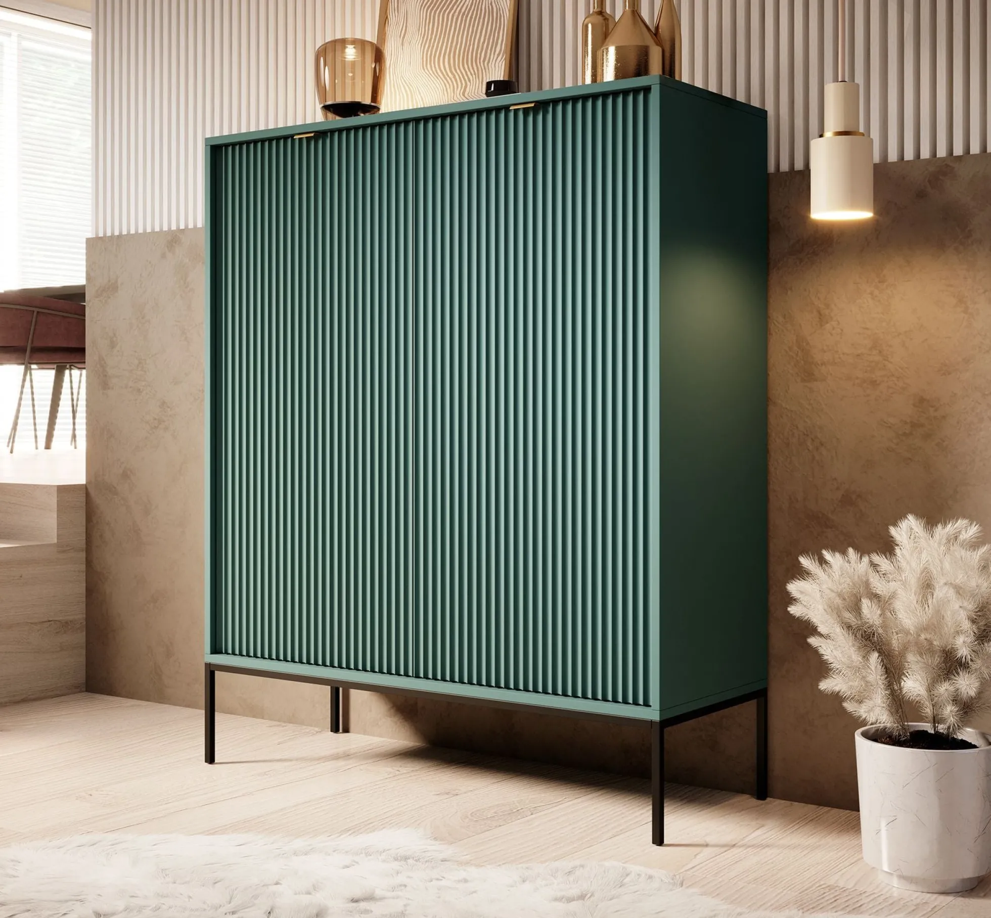 Navil - Dressoir - Groen - 104x39x125 cm