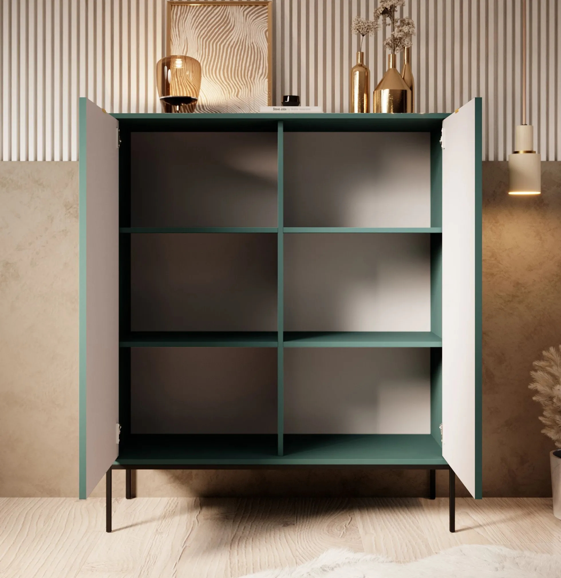 Navil - Dressoir - Groen - 104x39x125 cm