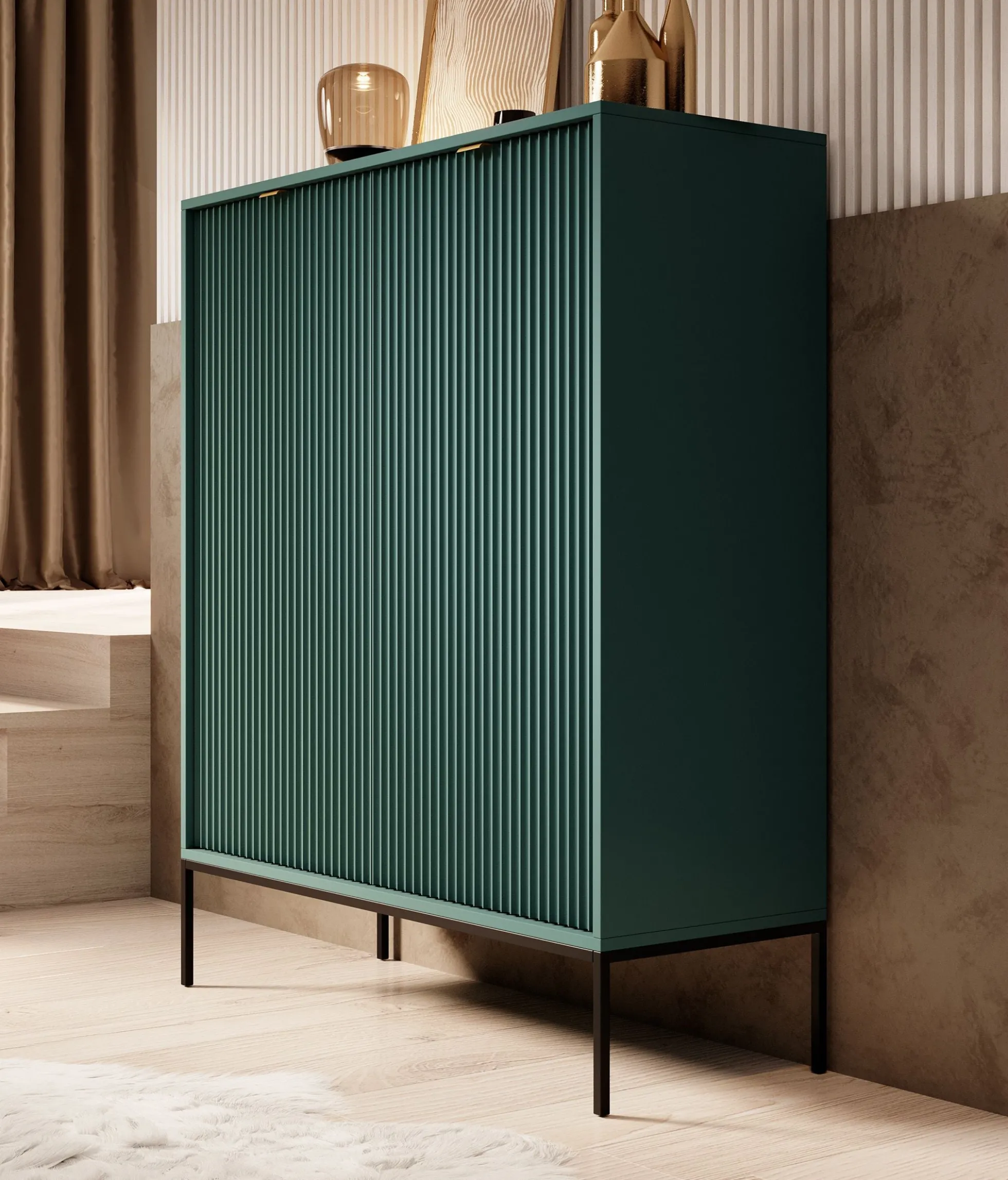 Navil - Dressoir - Groen - 104x39x125 cm