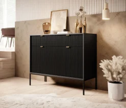 Navil - Dressoir - Zwart - 104x39x83 cm