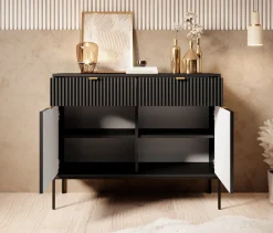 Navil - Dressoir - Zwart - 104x39x83 cm