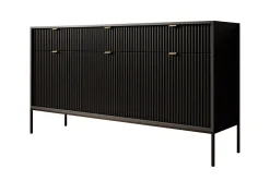 Navil - Dressoir - Zwart - 154x39x83 cm
