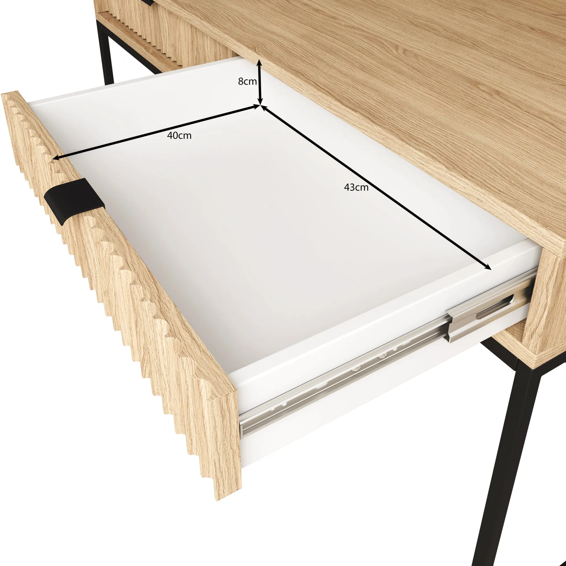 Navil - Kaptafel - Eikenpatroon - 104x50x78 cm