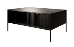 Navil - Salontafel met 2 lades - Zwart - 104x68x46 cm