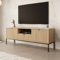 Navil - TV-Meubel - Eikenpatroon - 154x39x56 cm