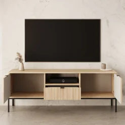 Navil - TV-Meubel - Eikenpatroon - 154x39x56 cm