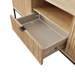 Navil - TV-Meubel - Eikenpatroon - 154x39x56 cm