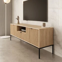 Navil - TV-Meubel - Eikenpatroon - 154x39x56 cm