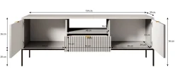 Navil - TV-Meubel - Groen - 154x39x56 cm