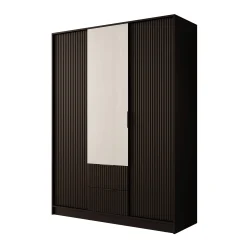 Negroni - Kledingkast met 3 deuren - Zwart - 150x51x200 cm