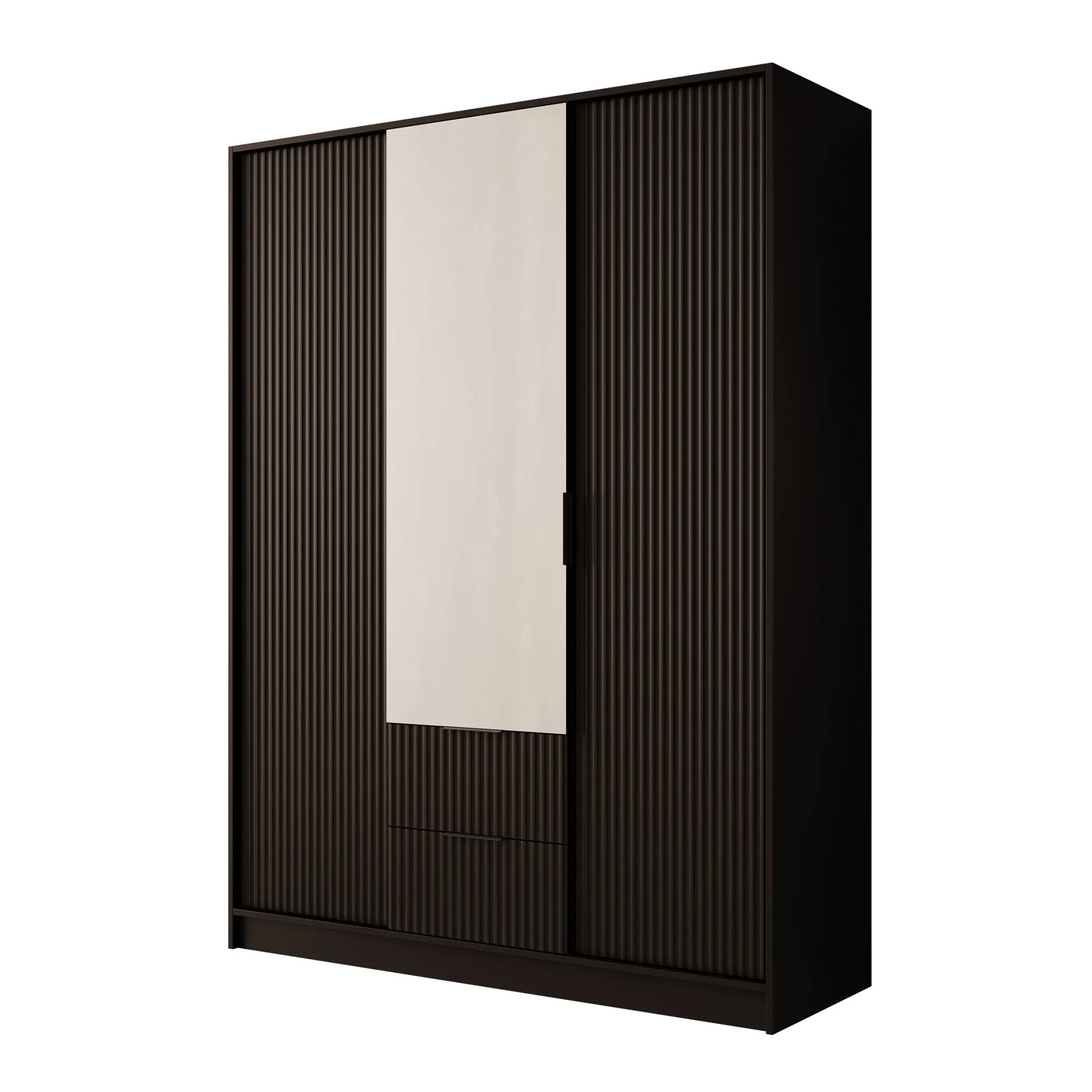 Negroni - Kledingkast met 3 deuren - Zwart - 150x51x200 cm