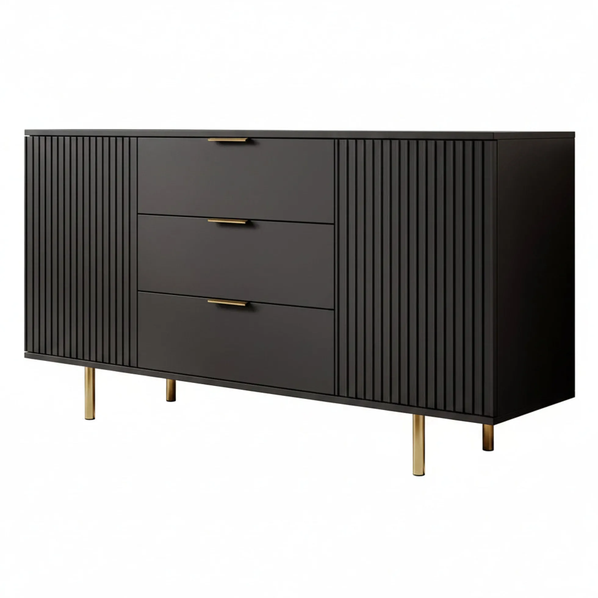 Nicola - Dressoir - Zwart - 150x41x80 cm