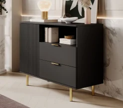 Nicola - Dressoir - Zwart - 107x41x80 cm
