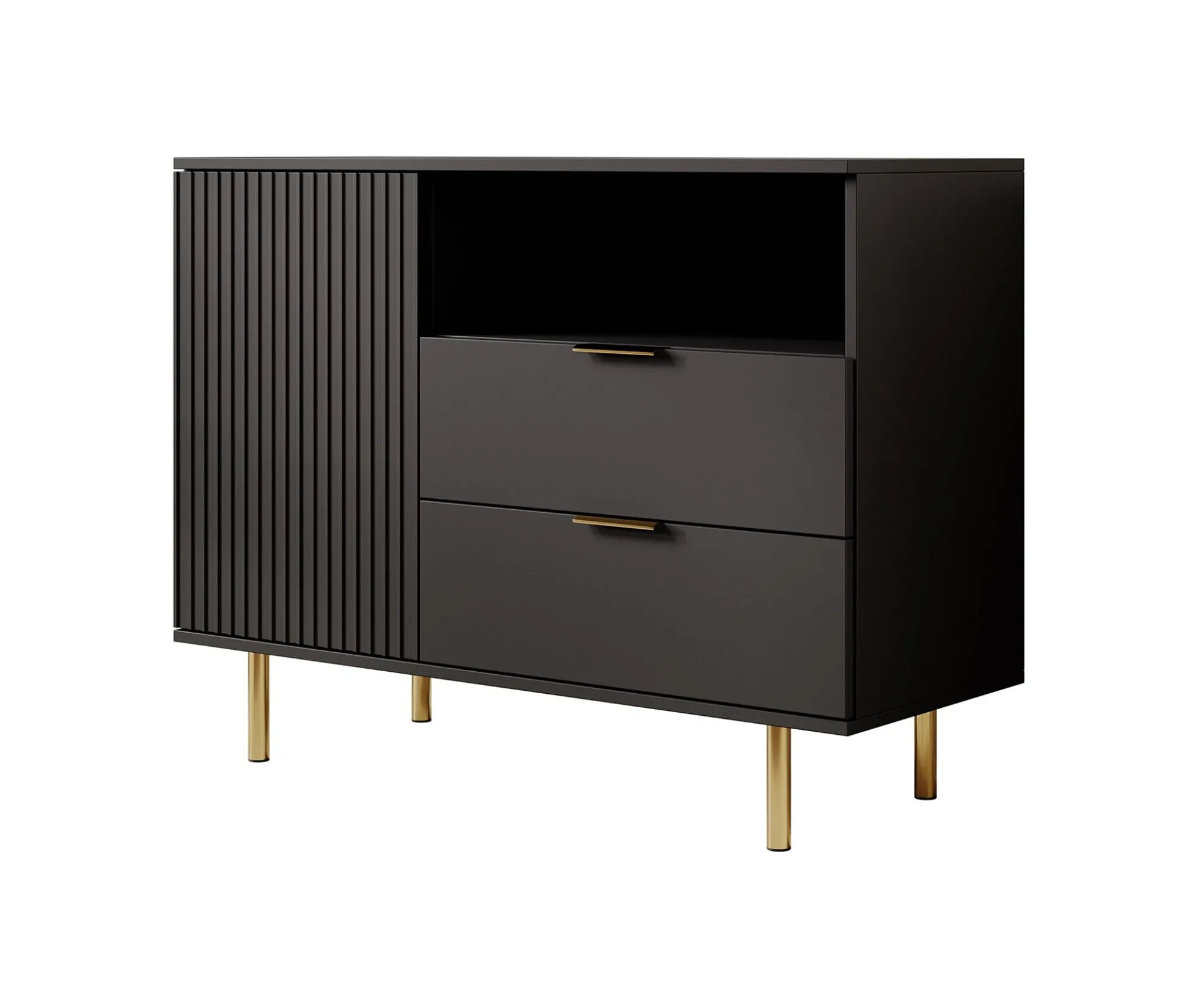 Nicola - Dressoir - Zwart - 107x41x80 cm