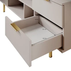 Nicola - TV-Meubel - Beige - 150x41x52 cm